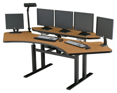 The Corner Console is designed to maximize the computer user's span of control